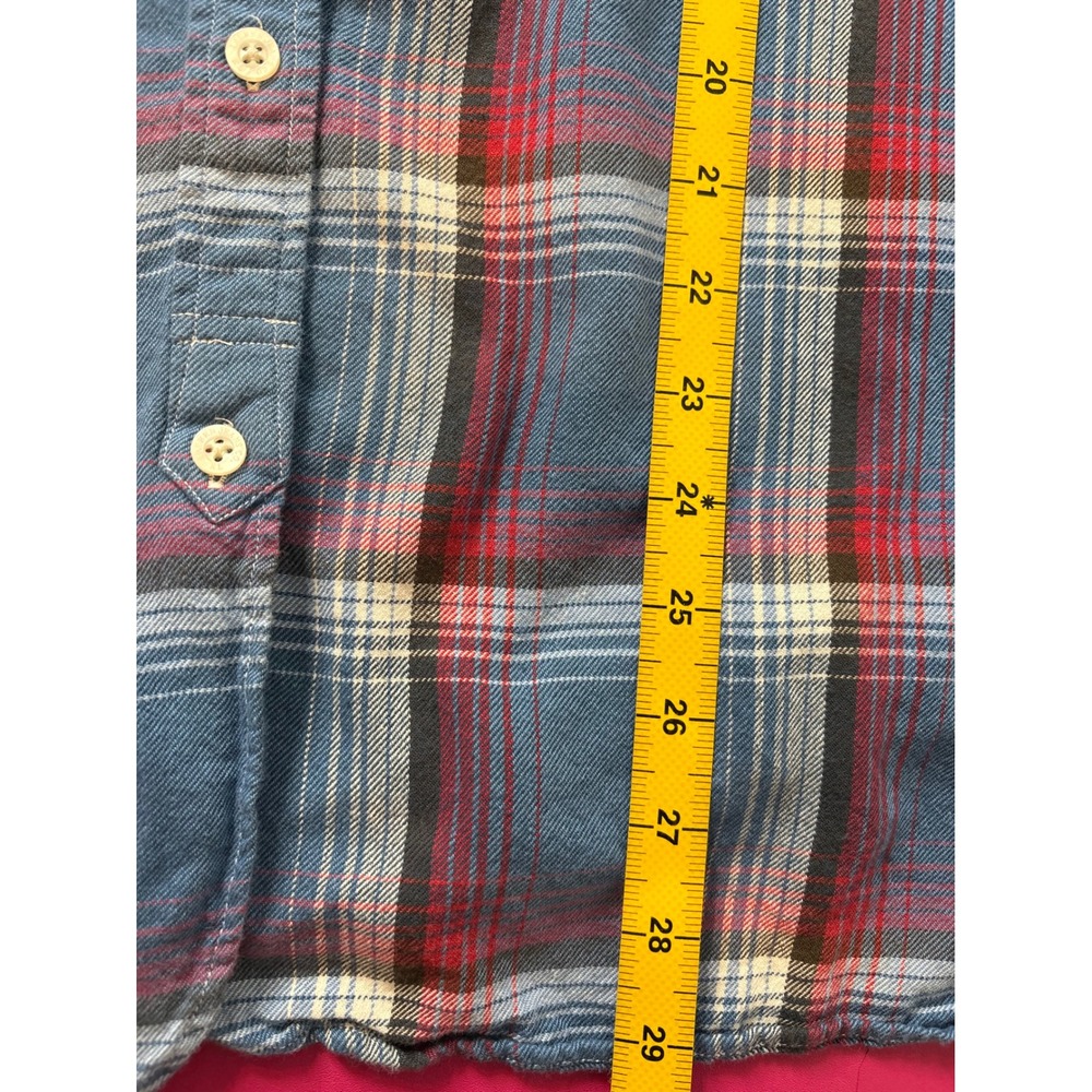 LAUREN JEANS CO RALPH LAUREN Blue Plaid Flannel Button Down Shirt 3X Country - Picture 6 of 10